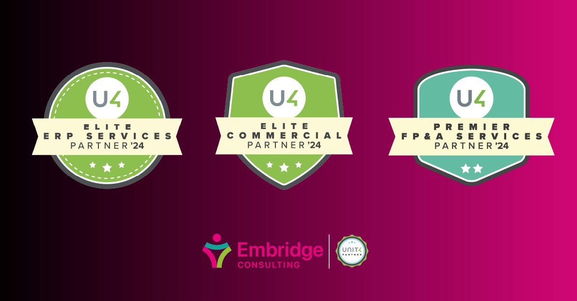 Embridge Consulting achieves higher tier Unit4 Partner Status | Embridge Consulting