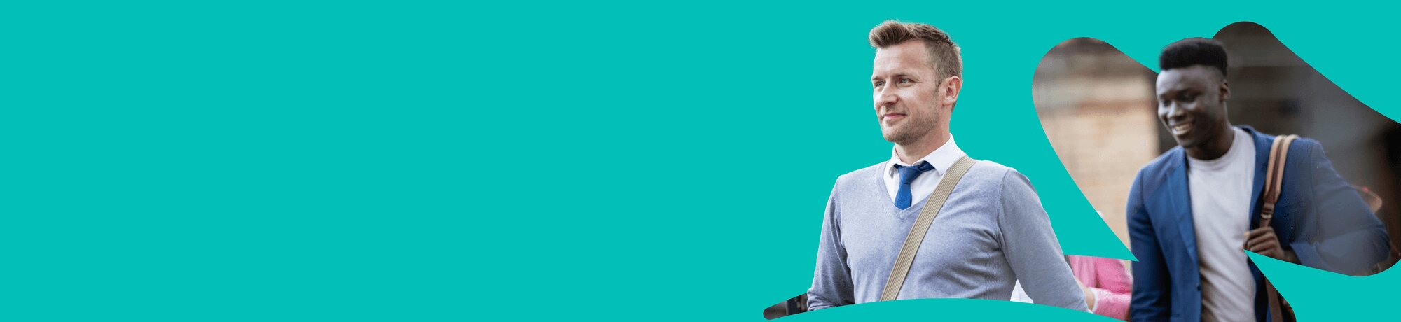 Two men smiling in business attire.